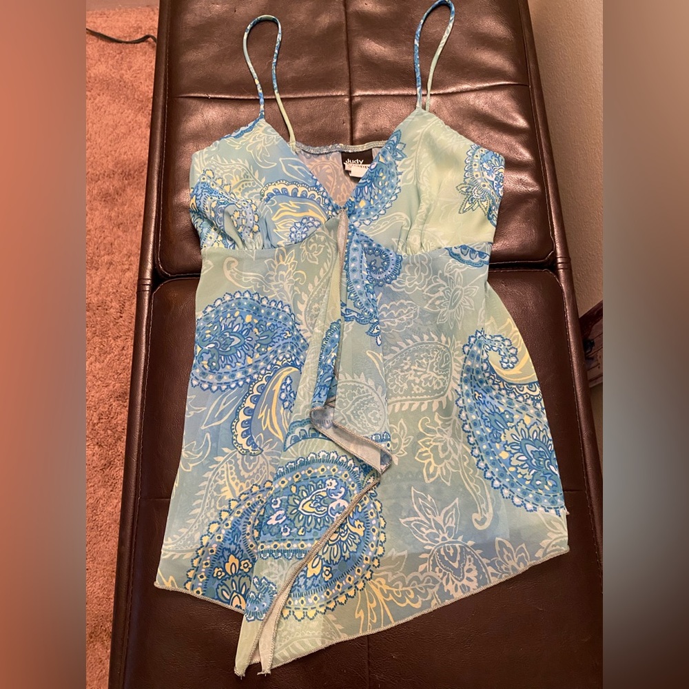 Vintage Judy Knapp California Watercolor Floral Tank